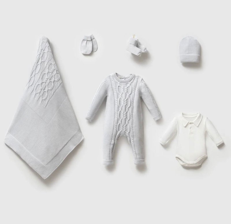 طقم حديث ولاده ٥ قطع قطن غزل طبيعي🪡