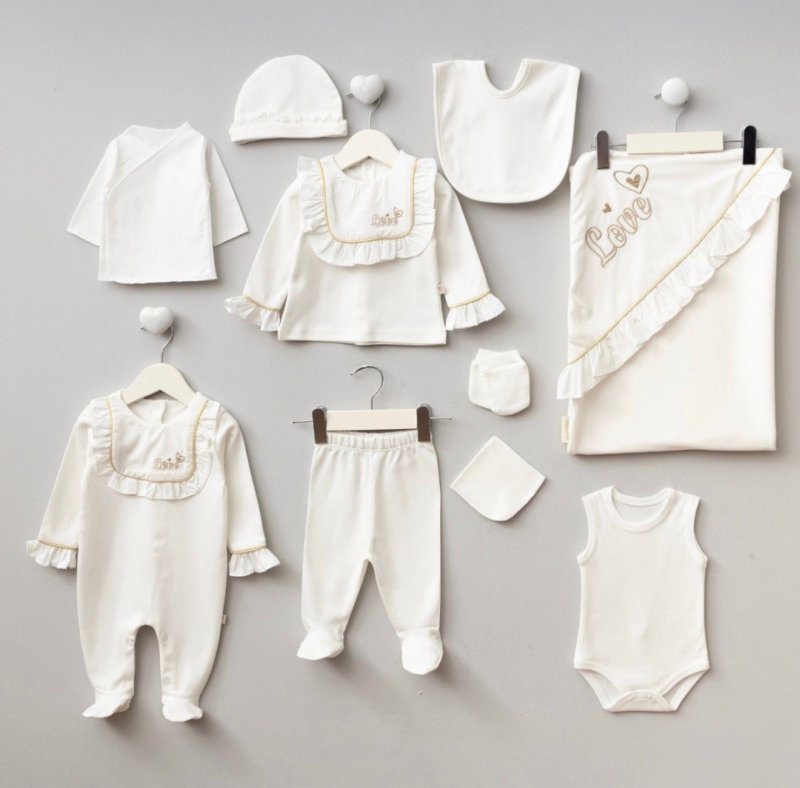 طقم حديث ولاده ١٠ قطع قطن 🪡