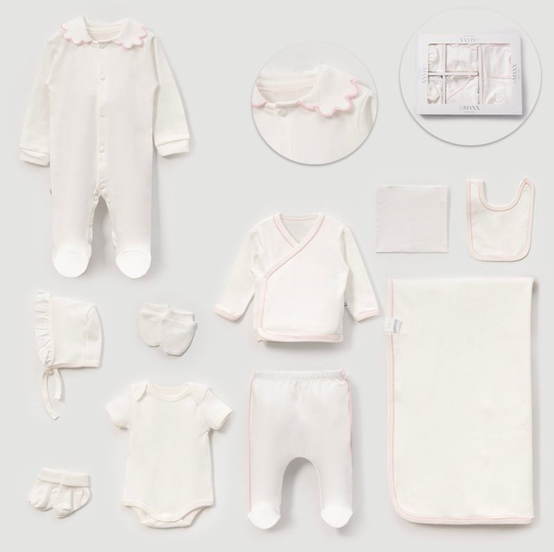 طقم حديث ولاده ١٠ قطع قطن طبيعي🪡