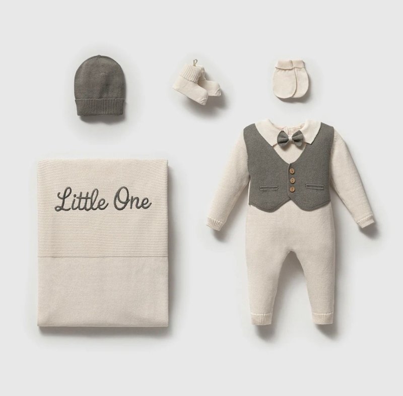 طقم حديث ولاده ٥ قطع قطن غزل طبيعي🪡