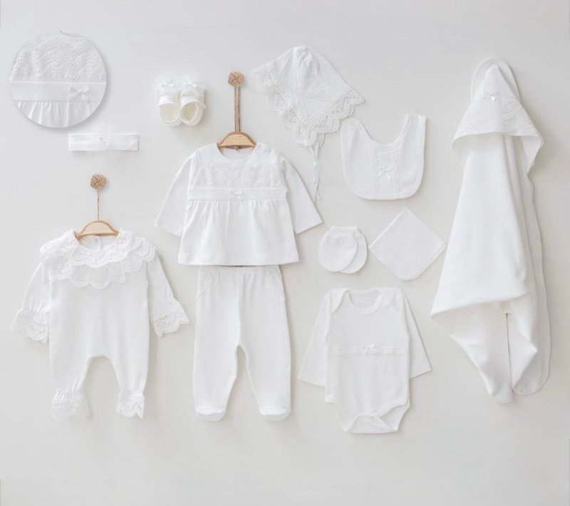 طقم حديث ولاده ١٠ قطع قطن طبيعي 🪡