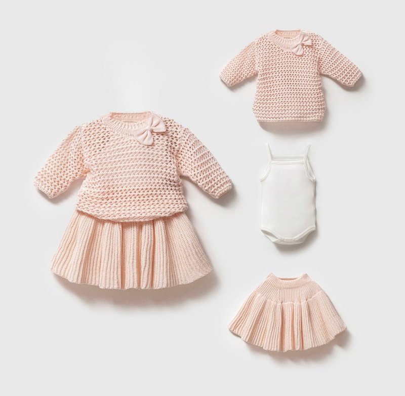 طقم حديث ولاده ٣ قطع قطن غزل طبيعي🪡