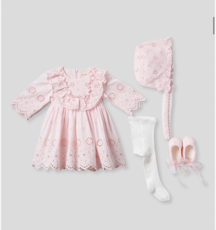 طقم فستان قطن  طبيعي 🪡