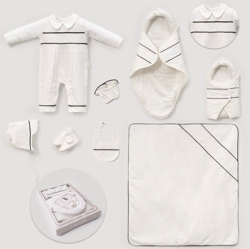 طقم حديث ولاده ٧ قطع قطن طبيعي 🪡